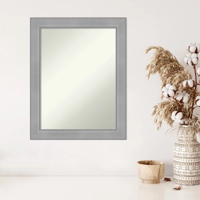 Amanti Art Vista Brushed Nickel Non-Beveled Wall Mirror (22" x 28") 6 Amanti Art Vista Brushed Nickel Non-Beveled Wall Mirror (22" x 28") - Image 4