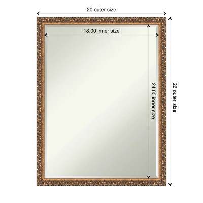 Amanti Art Antique Bronze Petite Bevel Wood Bathroom Wall Mirror - 20 x 26 In. 5 Amanti Art Antique Bronze Petite Bevel Wood Bathroom Wall Mirror - 20 x 26 In. - Image 3