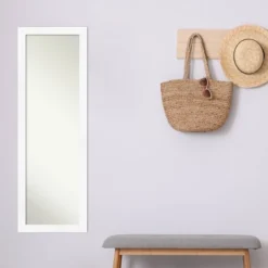 Amanti Art Cabinet White Narrow Full Length On The Door Mirror - 17x51 -Amanti Art Shop GUEST 00a4770a 0a1f 4781 8bb9 fa9a20345382