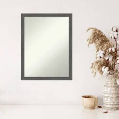 Amanti Art 20" x 26" Non-Beveled Pinstripe Plank Gray Thin Wall Mirror 12 Amanti Art 20" x 26" Non-Beveled Pinstripe Plank Gray Thin Wall Mirror -Amanti Art Shop GUEST 01570a53 768b 4fd1 8097 4ae346dd55e7