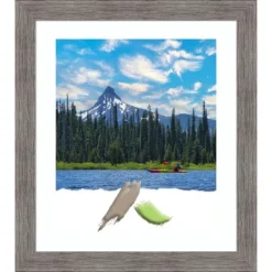 Amanti Art Pinstripe Plank Grey Narrow Picture Frame - 11x14 Handcrafted -Amanti Art Shop GUEST 01773f34 f5b5 4205 9d3a 08482f1b8ca5