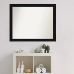 Amanti Art Avon Black Non-Beveled Bathroom Wall Mirror -Amanti Art Shop GUEST 01b74e09 6de3 4a14 92ad 40da8ee633d8