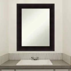 Amanti Art Portico Espresso Wood Bathroom Wall Mirror - 24" x 30" -Amanti Art Shop GUEST 01e5a271 5f14 4e61 95a2 0a2acafca99c
