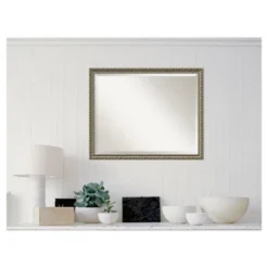 30" X 24" Parisian Silver Framed Wall Mirror - Amanti Art: Modern Rectangle, Beveled, Wood Frame, No Assembly Required -Amanti Art Shop GUEST 023ba800 5eaa 4cce 9267 848566aefbaa