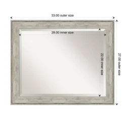Crackled Framed Bathroom Vanity Wall Mirror Metallic - Amanti Art -Amanti Art Shop GUEST 02809d7d 169d 424e a518 90a183d7cc58