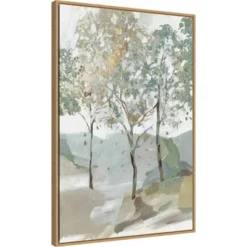Amanti Art Breezy Landscape Trees II by Allison Pearce Framed Canvas Wall Art