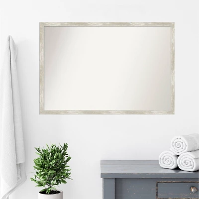 Amanti Art 38" x 26" Crackled Metallic Silver Narrow Bathroom Wall Mirror 10 Amanti Art 38" x 26" Crackled Metallic Silver Narrow Bathroom Wall Mirror - Image 8