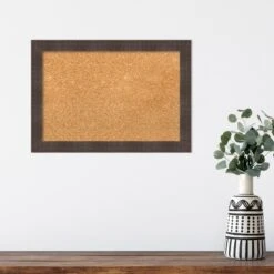 Amanti Art Whiskey Brown Rustic Wood Framed Corkboard with Grey Cork -Amanti Art Shop GUEST 03e7906b 1fb6 4488 91b8 1ae91fa920ab