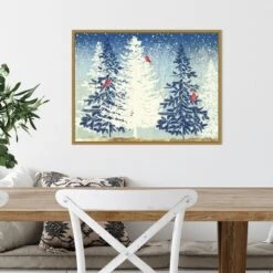 Amanti Art Snowy Christmas Trees Framed Canvas Wall Art by PI Studio - 24" x 18" -Amanti Art Shop GUEST 03f7e8fb ab67 4041 97ac 734b742665ef