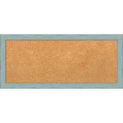 Amanti Art Sky Blue Rustic Wood Framed Corkboard - Natural Cork -Amanti Art Shop GUEST 042dda82 a8ab 4040 97e1 f5f00ce90f32