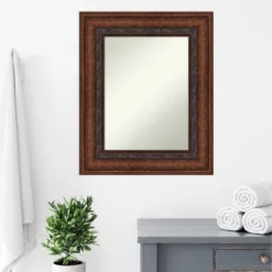Amanti Art Decorative Bronze Bathroom Wall Mirror - 28" x 34" Non-Beveled -Amanti Art Shop GUEST 0476e041 ce36 4d4f 9955 b58884552c23