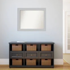 Amanti Art Shiplap White Wood Wall Mirror - 32" x 26" Non-Beveled Decorative Mirror -Amanti Art Shop GUEST 0504d91f f46a 4d75 90c8 12d8713306b6