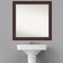 Amanti Art Lara Bronze 31" x 31" Wood Framed Bathroom Wall Mirror -Amanti Art Shop GUEST 0515e10e 0c5f 4821 9fe1 0e52715c0198