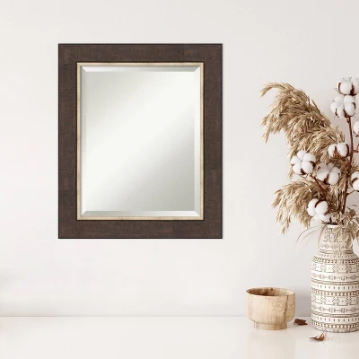 Amanti Art Beveled Lined Bronze Wall Mirror - 21" x 25" 6 Amanti Art Beveled Lined Bronze Wall Mirror - 21" x 25" - Image 4