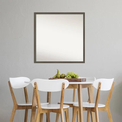 Amanti Art Svelte Clay Gray Wood Wall Mirror - 28" x 28" Modern Square Mirror 10 Amanti Art Svelte Clay Gray Wood Wall Mirror - 28" x 28" Modern Square Mirror - Image 8