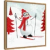Amanti Art Snow Day I Snowman Skiing Framed Canvas Wall Art by Victoria Borges - 16" x 16" 2 Amanti Art Snow Day I Snowman Skiing Framed Canvas Wall Art by Victoria Borges - 16" x 16" -Amanti Art Shop GUEST 0737faef 23d3 473e a95d b0b5c94df834
