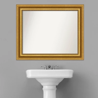 Amanti Art Parlor Gold Non-Beveled Bathroom Wall Mirror (34" x 28") 9 Amanti Art Parlor Gold Non-Beveled Bathroom Wall Mirror (34" x 28") - Image 7