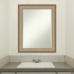 Amanti Art Elegant Brushed Bronze Petite Bevel Bathroom Wall Mirror -Amanti Art Shop GUEST 074fbcb8 d5c4 4935 a480 aefb998ba013