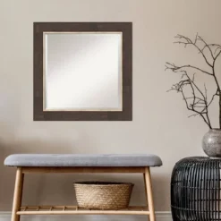 Amanti Art 25" x 25" Lined Bronze Beveled Wall Mirror -Amanti Art Shop GUEST 07993e51 b293 4b87 a09a 44734e431afa