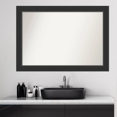 Amanti Art Corvino Black Wood Framed Bathroom Wall Mirror - 41" x 29" 8 Amanti Art Corvino Black Wood Framed Bathroom Wall Mirror - 41" x 29" - Image 6
