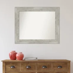 Amanti Art Dove Greywash Non-Beveled Bathroom Wall Mirror -Amanti Art Shop GUEST 08879275 6f39 42f0 8c24 17b38de58907