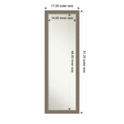 Amanti Art Eva Framed 17" x 51" Over the Door Mirror -Amanti Art Shop GUEST 0887cad5 b2c2 453c 9129 1146593f911d