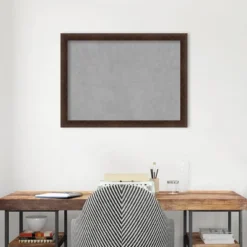 Amanti Art 31"x23" Narrow Framed Magnetic Board in Warm Walnut -Amanti Art Shop GUEST 08987b00 f20c 41ed 85ac b008f4c92865