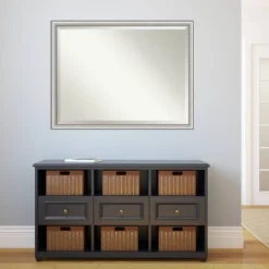43" X 33" Beveled Salon Silver Narrow Wall Mirror - Amanti Art: Modern Polystyrene Frame, No Assembly Required -Amanti Art Shop GUEST 08c99ee7 4f71 4e54 8805 95c51989b6ff