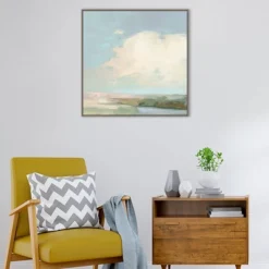 Amanti Art Colorful Horizon II Blue by Julia Purinton 30" x 30" Framed Canvas Wall Art -Amanti Art Shop GUEST 095a1f97 3cef 4fea 9e03 e9a59132be0f