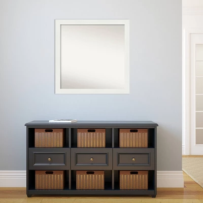 30" X 30" Non-Beveled Vanity White Narrow Wall Mirror - Amanti Art 7 30" X 30" Non-Beveled Vanity White Narrow Wall Mirror - Amanti Art - Image 5