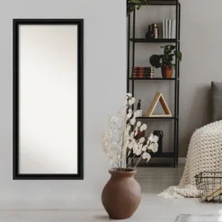 Amanti Art Corded Black Full Length Floor Leaner Mirror, 28" x 64" -Amanti Art Shop GUEST 0a272433 bb51 4cce 88df 756e447fcf21