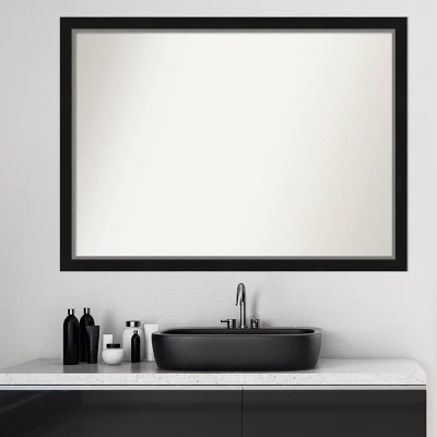 Amanti Art 41" x 30" Eva Black Silver Narrow Bathroom Wall Mirror 10 Amanti Art 41" x 30" Eva Black Silver Narrow Bathroom Wall Mirror - Image 8