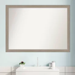 Amanti Art Curve Wood Bathroom Wall Mirror - 41" x 30" Gray Wash Finish 16 Amanti Art Curve Wood Bathroom Wall Mirror - 41" x 30" Gray Wash Finish -Amanti Art Shop GUEST 0b2d755c ebfa 4989 90ed 3df5d759120f