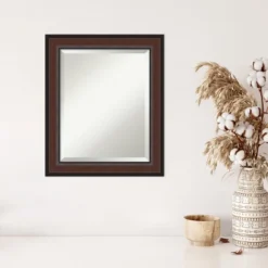 Amanti Art Harvard Walnut Beveled Framed Wall Mirror -Amanti Art Shop GUEST 0b71570d b6aa 4c56 88bc 4a01458cb44c