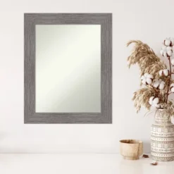 Amanti Art Pinstripe Plank Gray Non-Beveled Wall Mirror, 24" x 30" -Amanti Art Shop GUEST 0b849e15 9bab 4fd4 b39a d673bb82e4ce