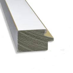 Amanti Art Eva Narrow White and Gold Bathroom Wall Mirror - 41" x 30"