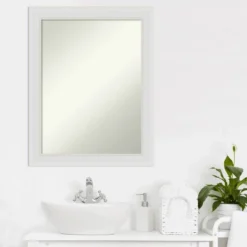 Amanti Art Flair Soft White 22" x 28" Non-Beveled Narrow Bathroom Wall Mirror 14 Amanti Art Flair Soft White 22" x 28" Non-Beveled Narrow Bathroom Wall Mirror -Amanti Art Shop GUEST 0c2aceb7 2346 4fbd 8732 5326bf04003e
