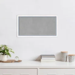 Amanti Art Morgan Framed Magnetic Board - White & Blue Wood (26 x 14) -Amanti Art Shop GUEST 0d1a608a 2027 42e8 9f4a 86458122d992