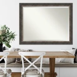 Amanti Art 45" x 35" Bark Rustic Char Framed Beveled Wall Mirror -Amanti Art Shop GUEST 0d68d776 be87 41cd 882e 60a853685788
