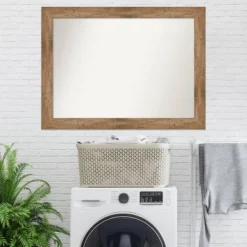 Amanti Art Owl Wood Non-Beveled Bathroom Wall Mirror - 44" x 33" Brown -Amanti Art Shop GUEST 0df828a0 a5d3 4e0c 879f 76c04b70e483 1