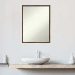 Lucie Non-Beveled Wood Bathroom Wall Mirror -Amanti Art Shop GUEST 0e4a4173 1062 4852 9fc0 8153ed099b5d