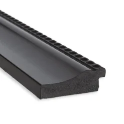 29" X 65" Non-Beveled Astor Black Full Length Floor Leaner Mirror - Amanti Art