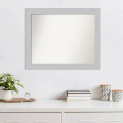 Amanti Art Shiplap White Wood Wall Mirror - 32" x 26" Non-Beveled Decorative Mirror -Amanti Art Shop GUEST 10429553 6bf8 491b 850f 29817d41c97f