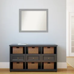 Amanti Art Brushed Nickel Non-Beveled Bathroom Wall Mirror -Amanti Art Shop GUEST 1060c984 3c31 4b08 986e 42976a0b2933