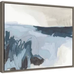 Amanti Art 20" x 16" Sea Shading II by June Erica Vess Framed Canvas Wall Art
