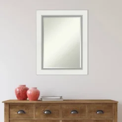 24" X 30" Eva White Framed Wall Mirror Silver - Amanti Art 13 24" X 30" Eva White Framed Wall Mirror Silver - Amanti Art -Amanti Art Shop GUEST 110b2a25 852d 4258 8d61 668b3fa32c87