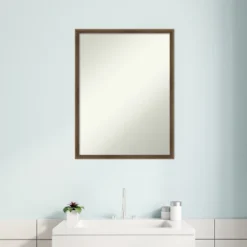 Lucie Non-Beveled Wood Bathroom Wall Mirror -Amanti Art Shop GUEST 11342171 5022 4cce b92a 150fe7ca1477