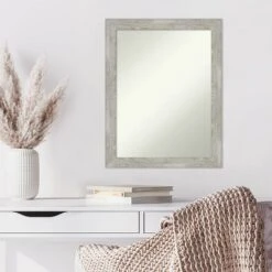 22" X 28" Non-Beveled Dove Gray Wash Narrow Wall Mirror - Amanti Art -Amanti Art Shop GUEST 113cdba8 2379 42d0 a23a 39cd0f7c4f16