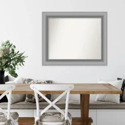 34" X 28" Non-Beveled Peak Polished Nickel Wall Mirror - Amanti Art 12 34" X 28" Non-Beveled Peak Polished Nickel Wall Mirror - Amanti Art -Amanti Art Shop GUEST 11483e62 2065 439e 962e 0ee42b7fdf1c