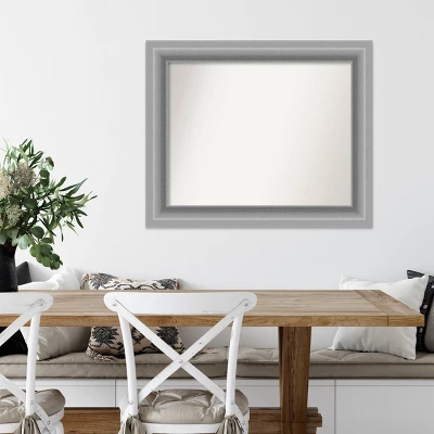 34" X 28" Non-Beveled Peak Polished Nickel Wall Mirror - Amanti Art 7 34" X 28" Non-Beveled Peak Polished Nickel Wall Mirror - Amanti Art - Image 5